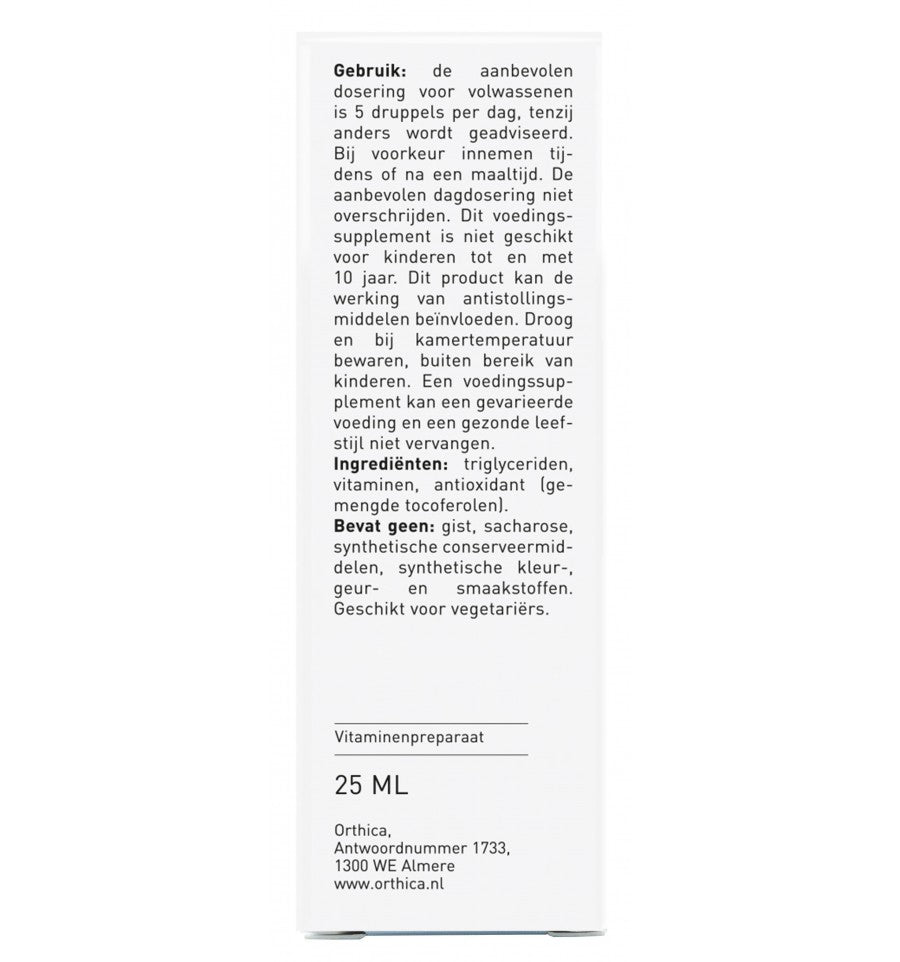 Orthica - D3 & K2 Oliedruppels - 25 ml