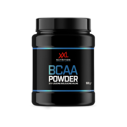 XXL Nutrition - BCAA Powder - Leucine (2) Isoleucine (1) Valine (1) - Essentiële Aminozuren, BCAA Poeder - Neutraal Smaak - 500 Gram (50 doseringen)