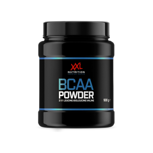 XXL Nutrition - BCAA Powder - Leucine (2) Isoleucine (1) Valine (1) - Essentiële Aminozuren, BCAA Poeder - Neutraal Smaak - 500 Gram (50 doseringen)